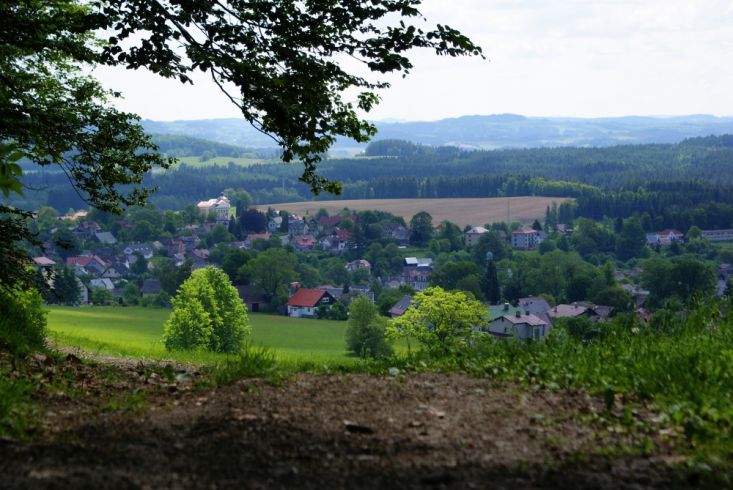 Pohled za Zásadu z horní stanice vleku
