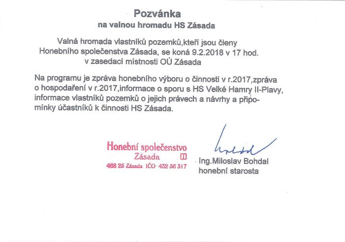 pozvánka HS Zásada