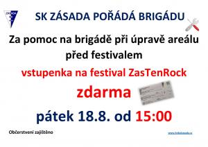 Brigáda za vstupenku na ZasTenRock 1