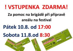 Nabídka vstupenky zdarma na festival ZasTenRock