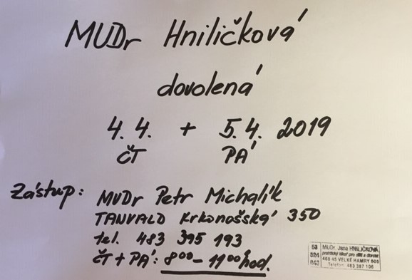 MUDr. Hniličková