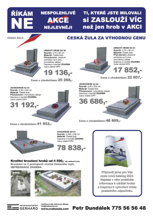 Kamenosochařství - nabídka na hřbitově v Zásadě dne 8.4.2024 v 9:40